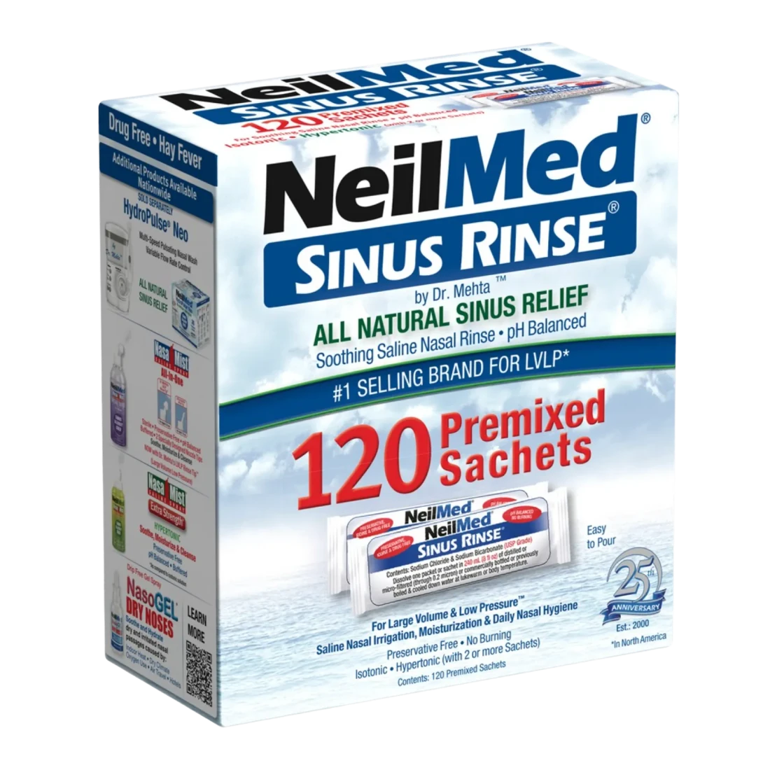NeilMed Sinus Rinse 120 pakelių pakuotė