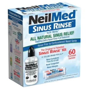 NeilMed Sinus Rinse buteliuko sistema - 60 pakelių pakuotė