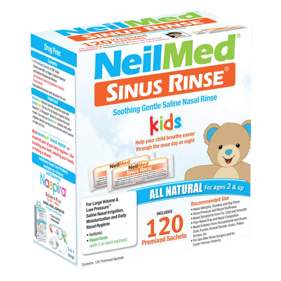 NeilMed Sinus Rinse vaikiškų 120 pakelių pakuotė